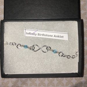 infinity birthstone anklet brand new never worn.